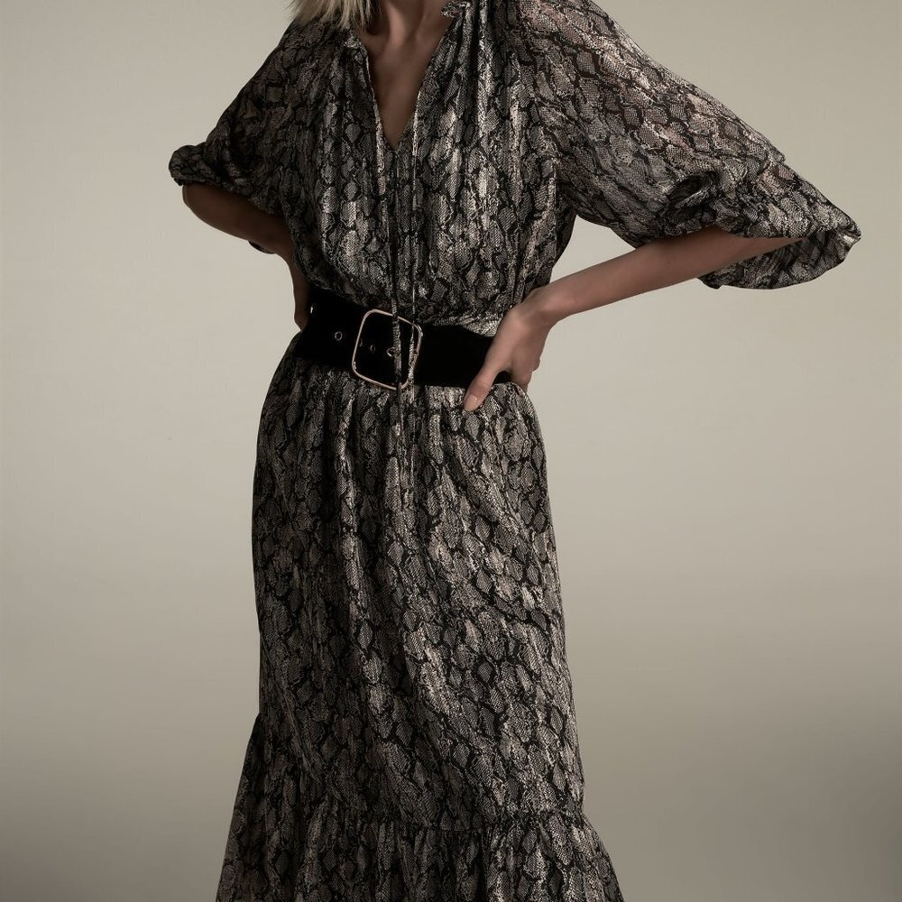 NWT ZARA ANIMAL PRINT MIDI DRESS size S - Picture 4 of 11